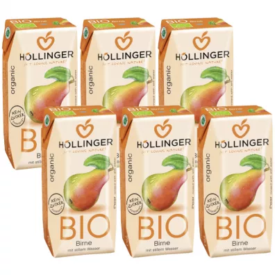 Hollinger Nektar gruszkowy mętny Zestaw 6 x 200 ml Bio