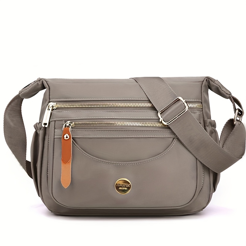 TEMU Unisexowa Torba Crossbody z Zamknięciem na Zamek Błyskawiczny - Minimalistyczna Torebka Messenger, Przestronny Wewnętrzny Komórkę i Przedni