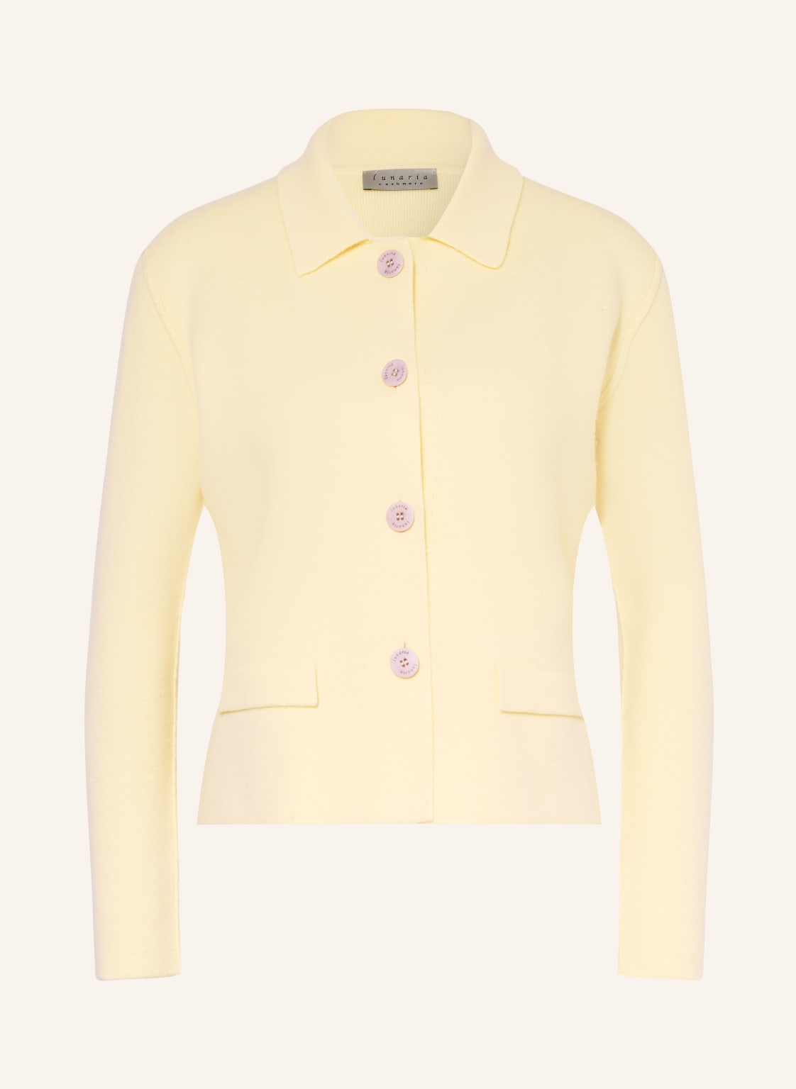 Lunaria Cashmere Sweter Z Kaszmiru gelb