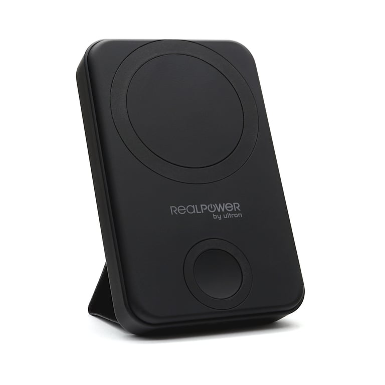 RealPower 444408 bank mocy 10000 mAh Bezprzewodowe ładowanie Czarny