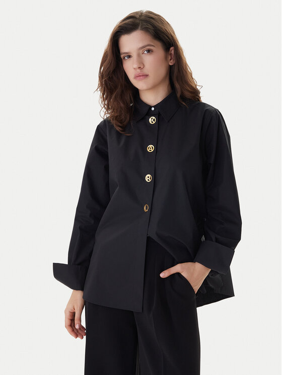 KARL LAGERFELD Koszula B1W11012 Czarny Regular Fit