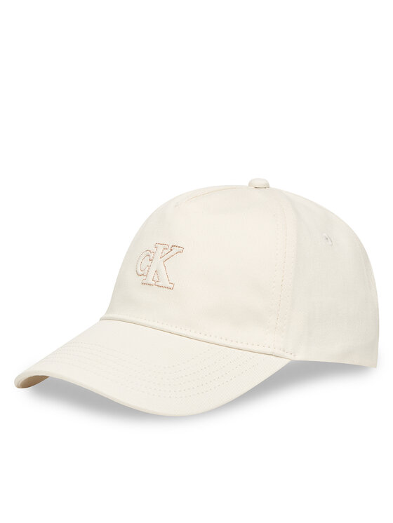 Calvin Klein Czapka z daszkiem Monogram Shine Embroidery Cap LV04F5044G Biały