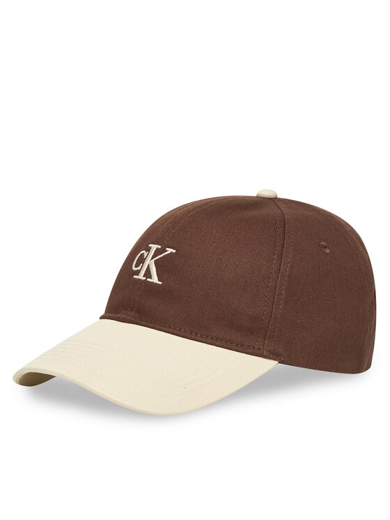 Calvin Klein Czapka z daszkiem Monogram Emb Colorblock Baseball LV04G5000G Brązowy