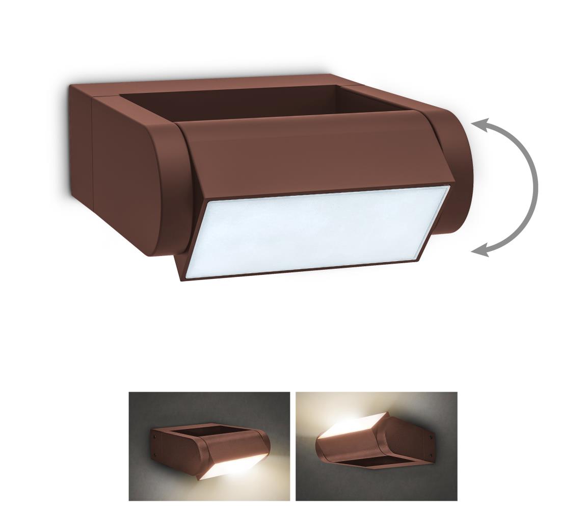 Brilagi - LED Zewnętrzny kinkiet CROTONE LED/7W/230V brązowy IP54