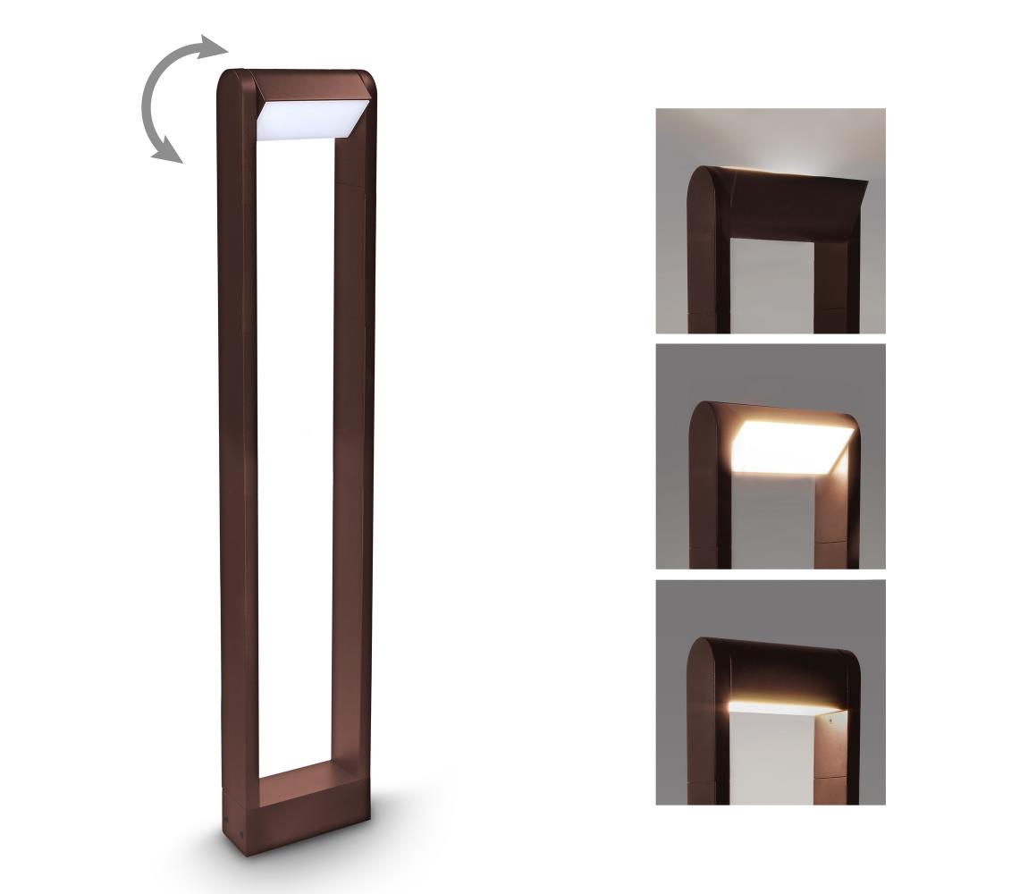 Brilagi - Lampa zewnętrzna LED CROTONE LED/7W/230V brązowa IP54 80 cm