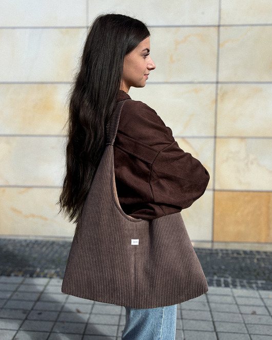 Torebka Hobo Bag Sztruks Choco