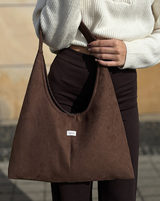 Torebka Hobo Bag Suede Mokka
