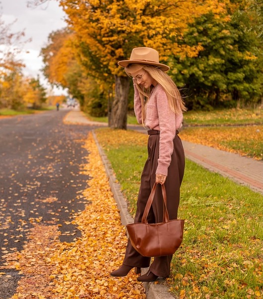 Shopper GINA S koniak szewro GOLD