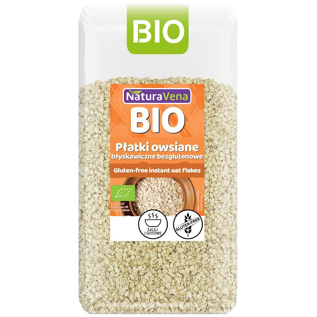 NaturaVena Płatki owsiane błyskawiczne 300 g Bio - żywność