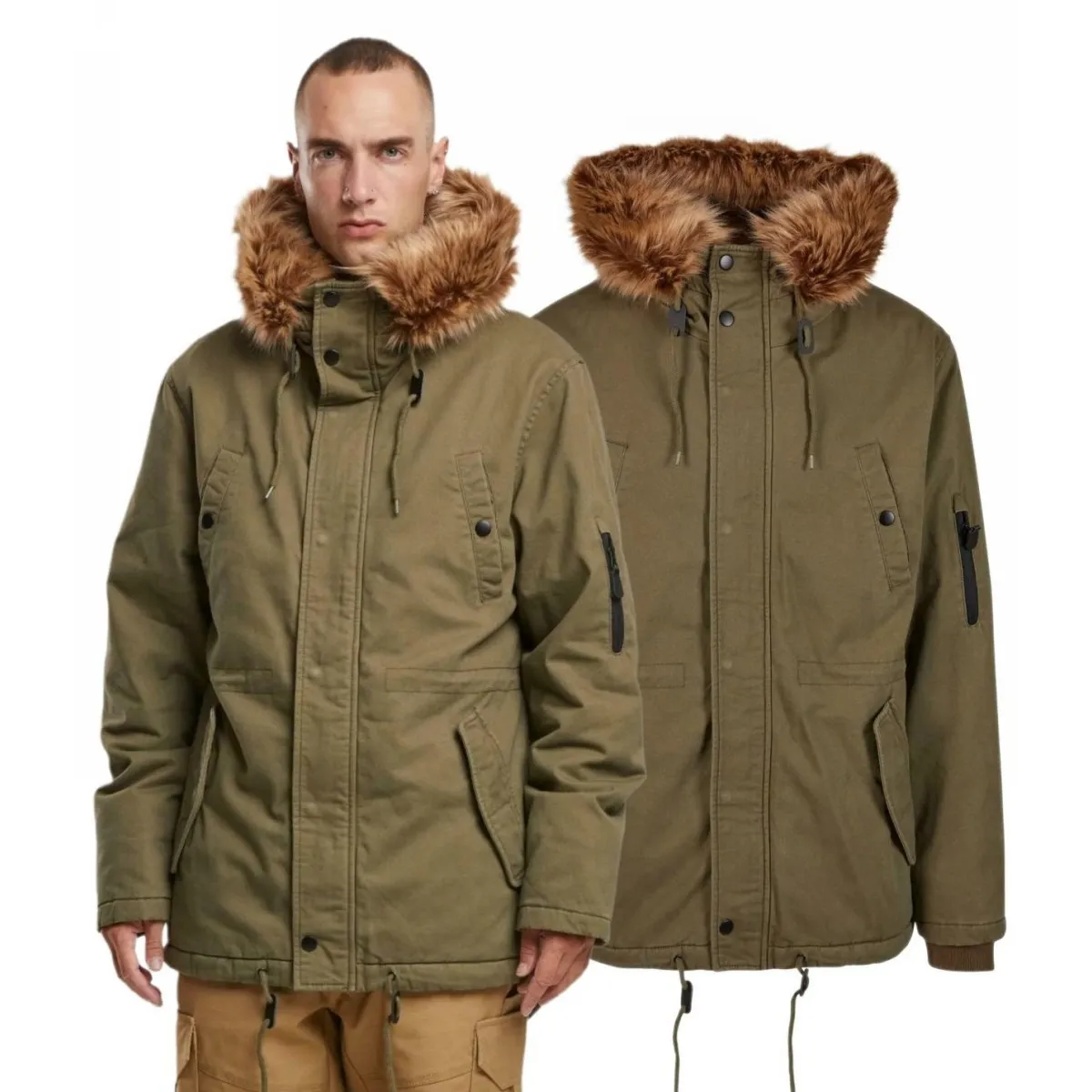 Kurtka zimowa BRANDIT Fishtail Parka - Oliwkowa