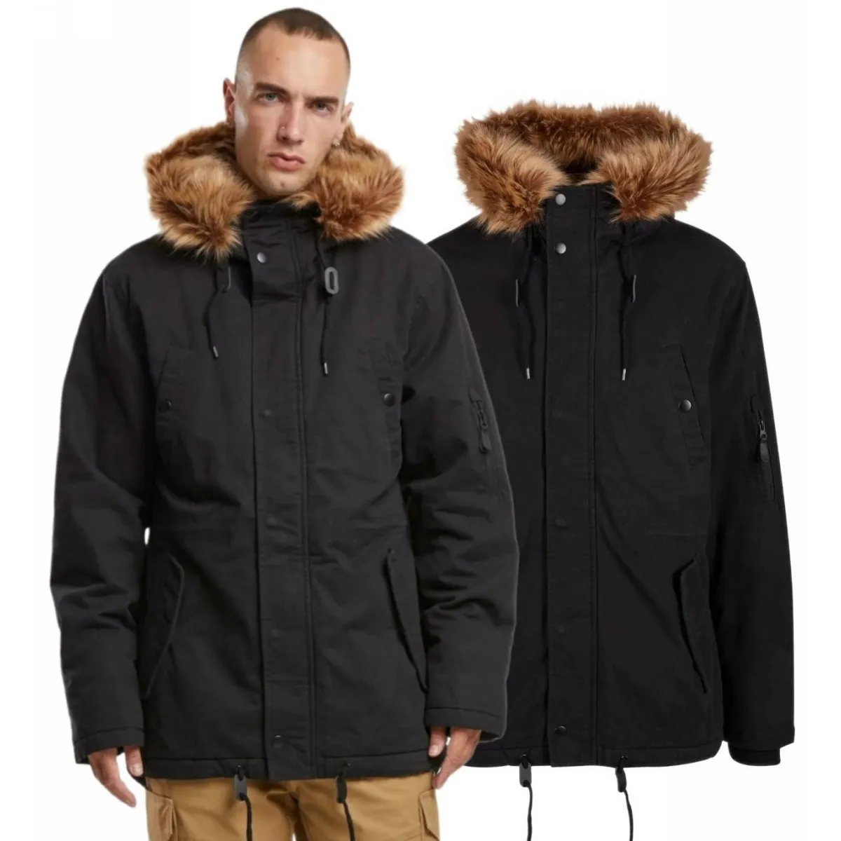 Kurtka zimowa BRANDIT Fishtail Parka - Czarna