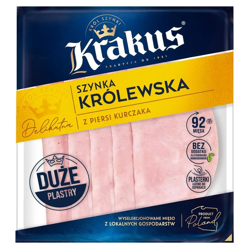Krakus Szynka królewska z piersi kurczaka 120 g