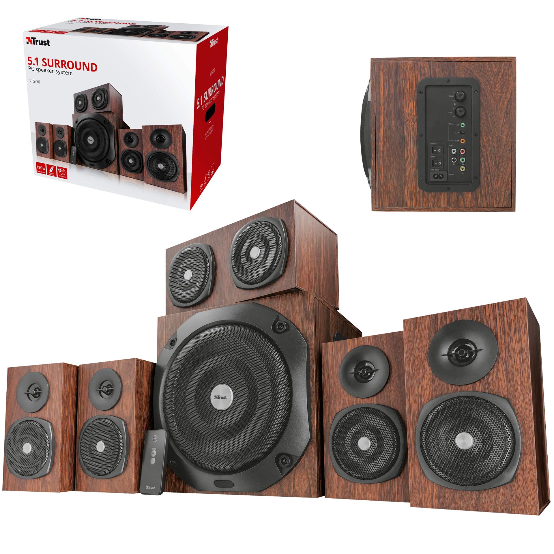 Trust Vigor 5.1 brązowe