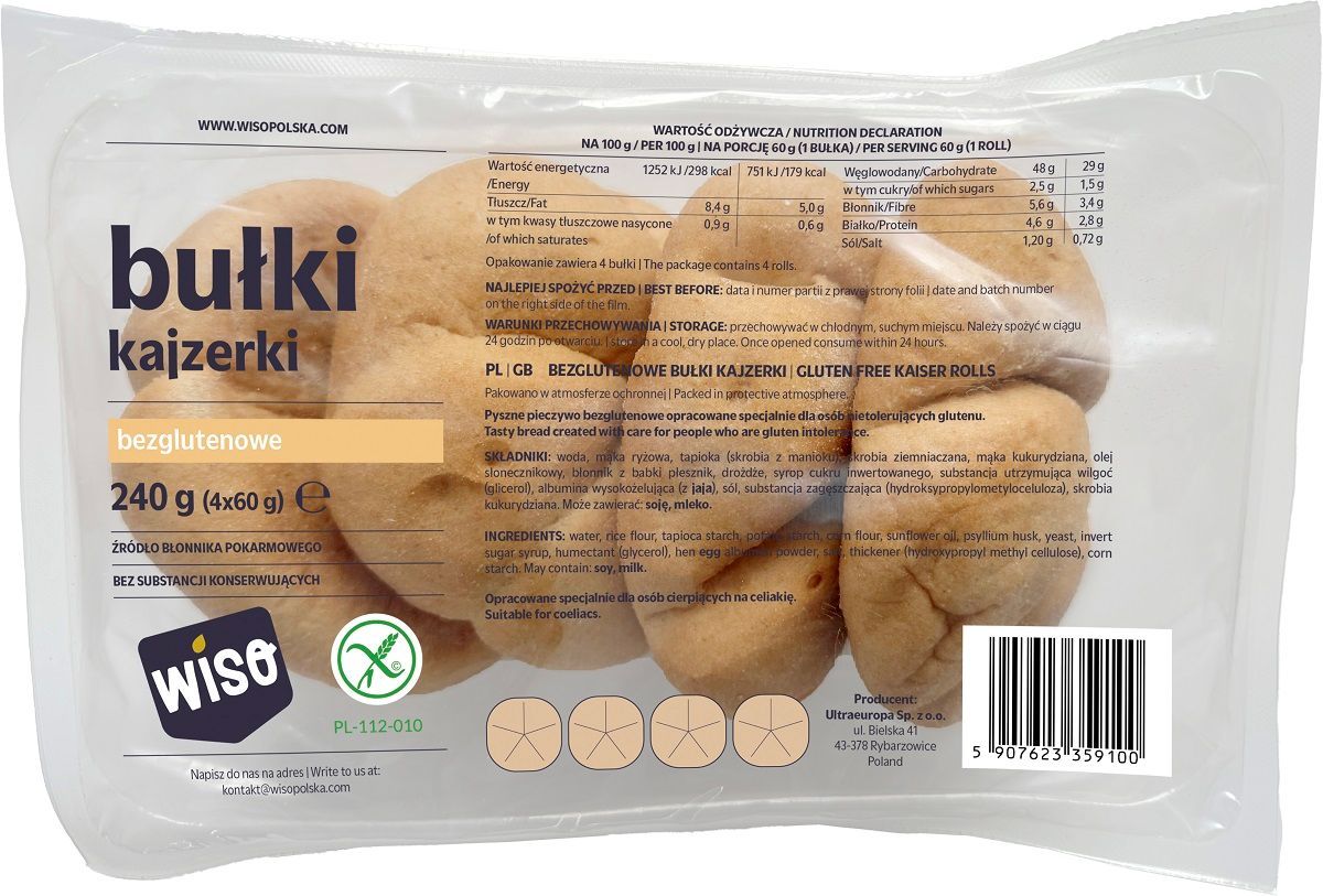 Wiso Bułki kajzerki 4 x 60 g