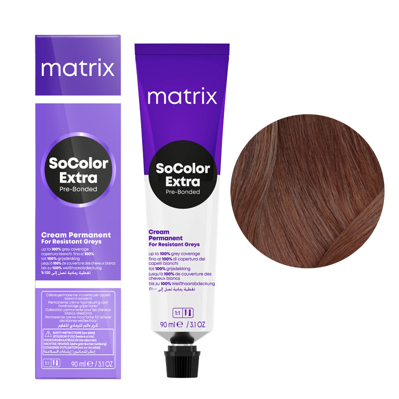 Matrix SoColor Extra Coverage, farba do krycia włosów siwych z technologią Pre-Bonded, 507AV, 90ml