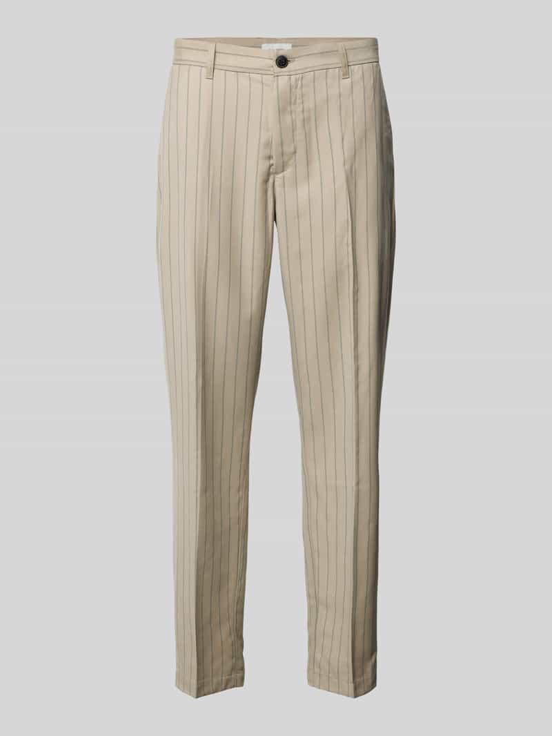 Spodnie materiałowe z wpuszczanymi kieszeniami w stylu francuskim