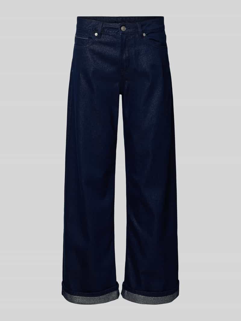 Jeansy z szeroką nogawką z mieszanki bawełny model ‘LINA SHINE’