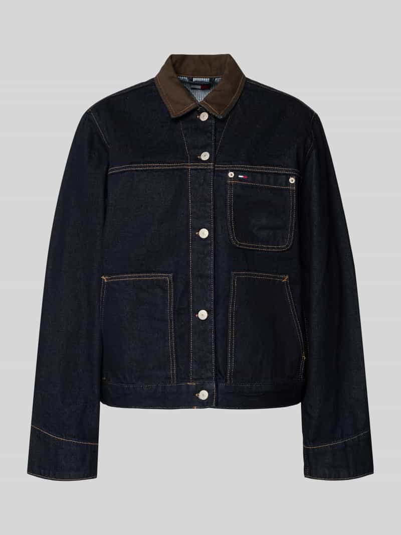 Kurtka jeansowa o kroju oversized z czystej bawełny