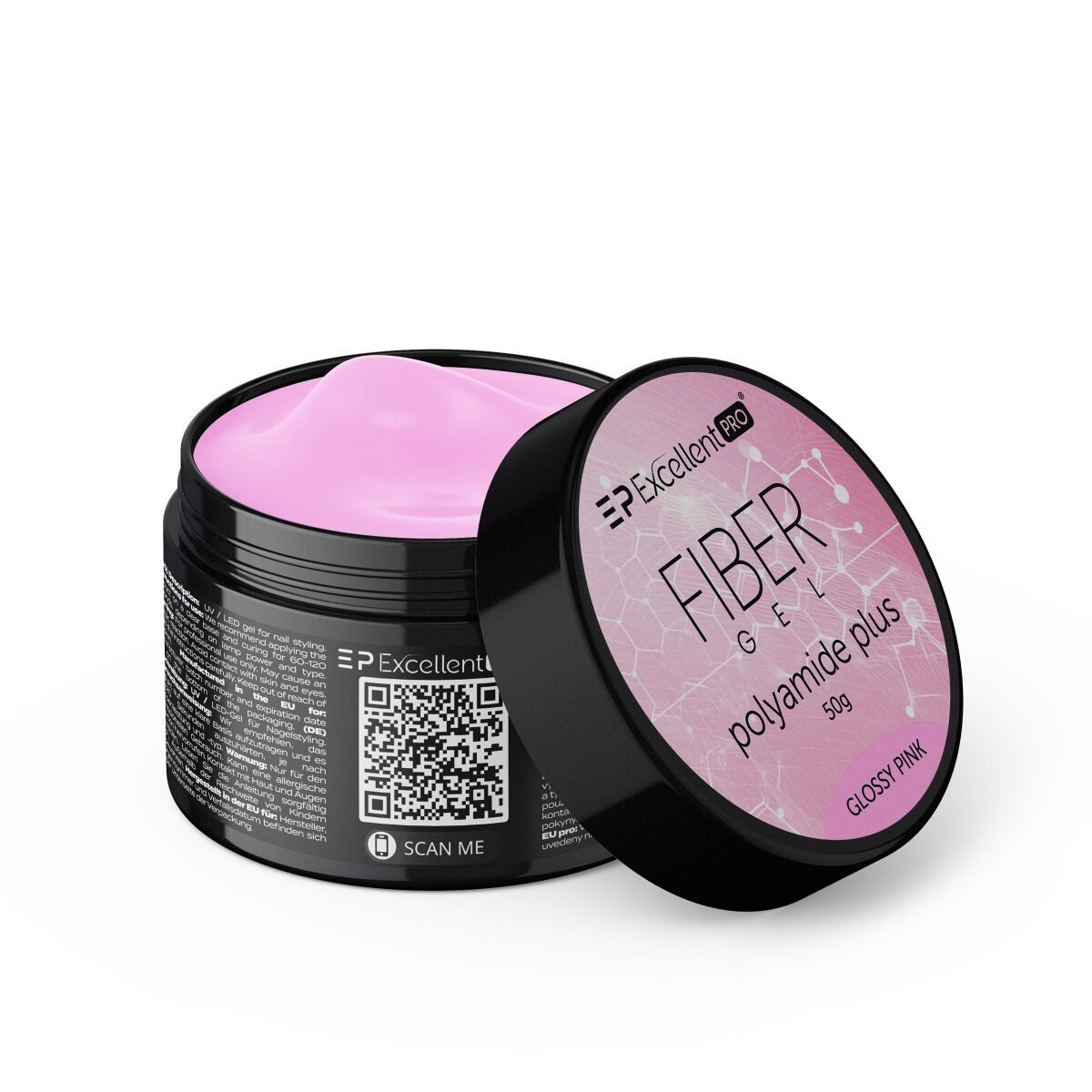 Fiber Gel Polyamide Plus żel budujący Glossy Pink 50g
