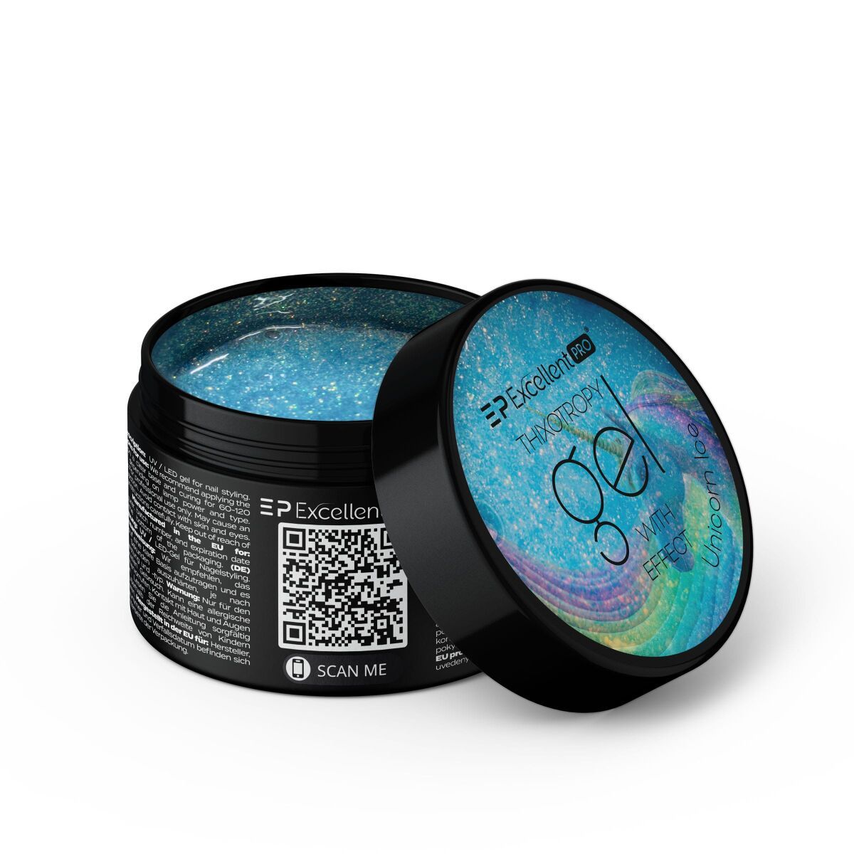 Thixotropy Gel With Effect żel budujący Unicorn Ice 15g