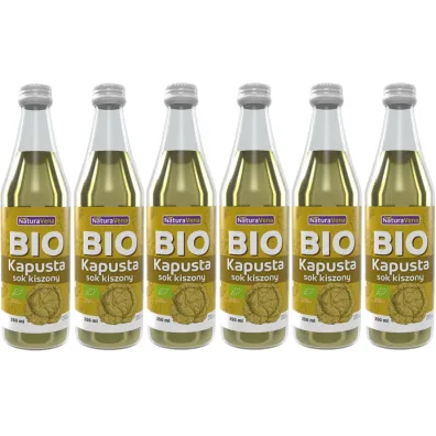 NaturaVena Sok z kapusty kiszonej Zestaw 6 x 250 ml Bio