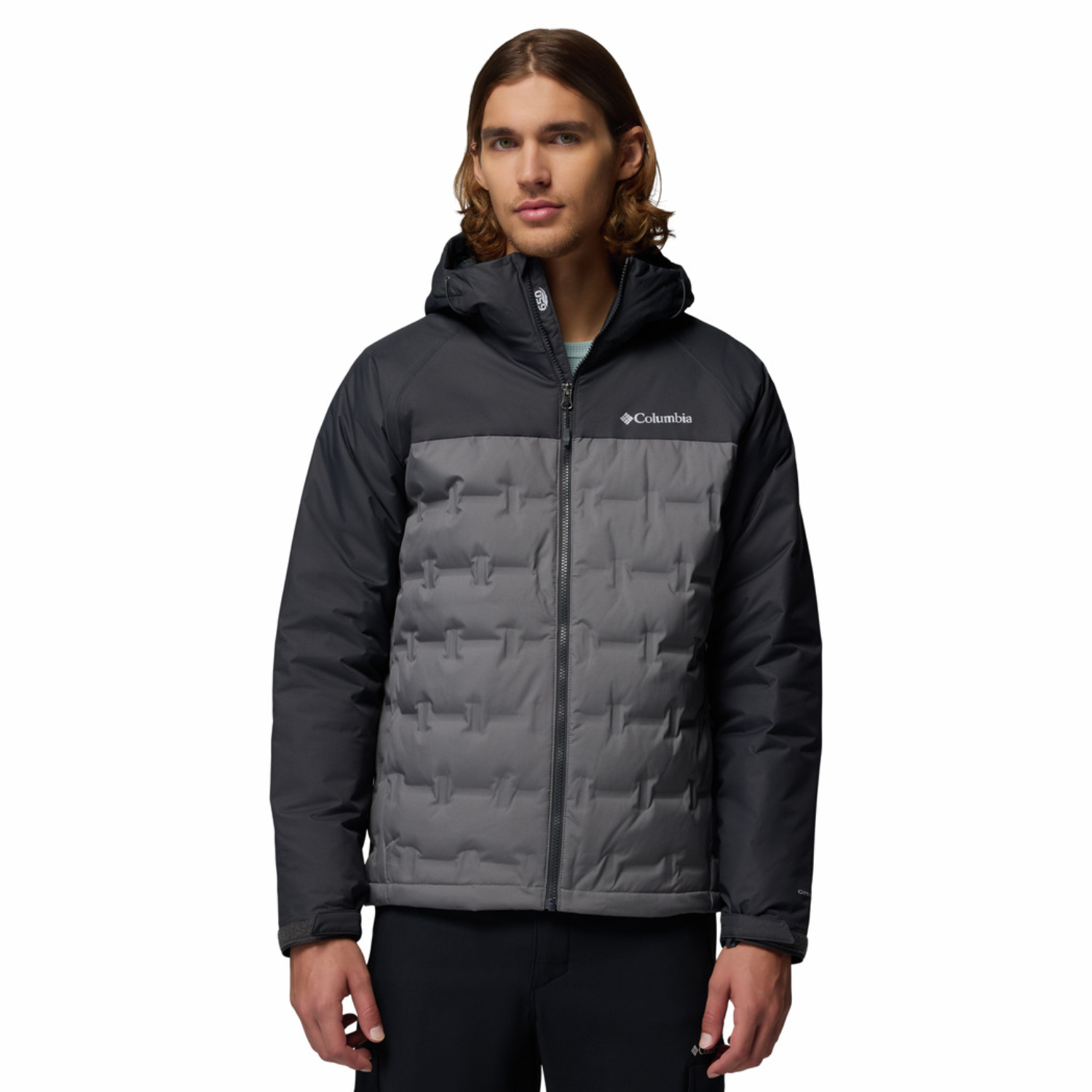 Męska kurtka puchowa Columbia Grand Trek III Down Hooded Jacket city grey - S