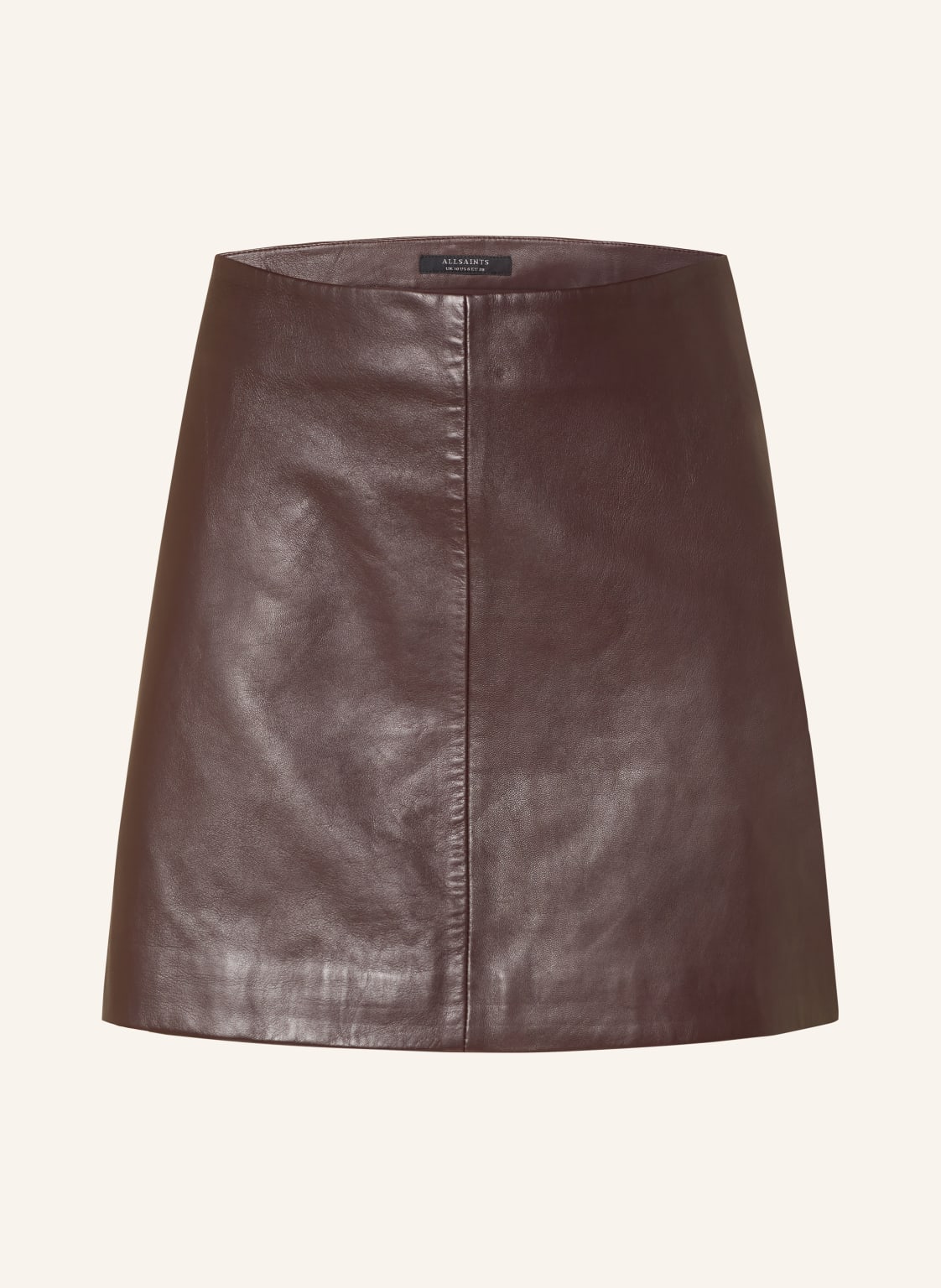 Allsaints Spódnica Skórzana Renai rot