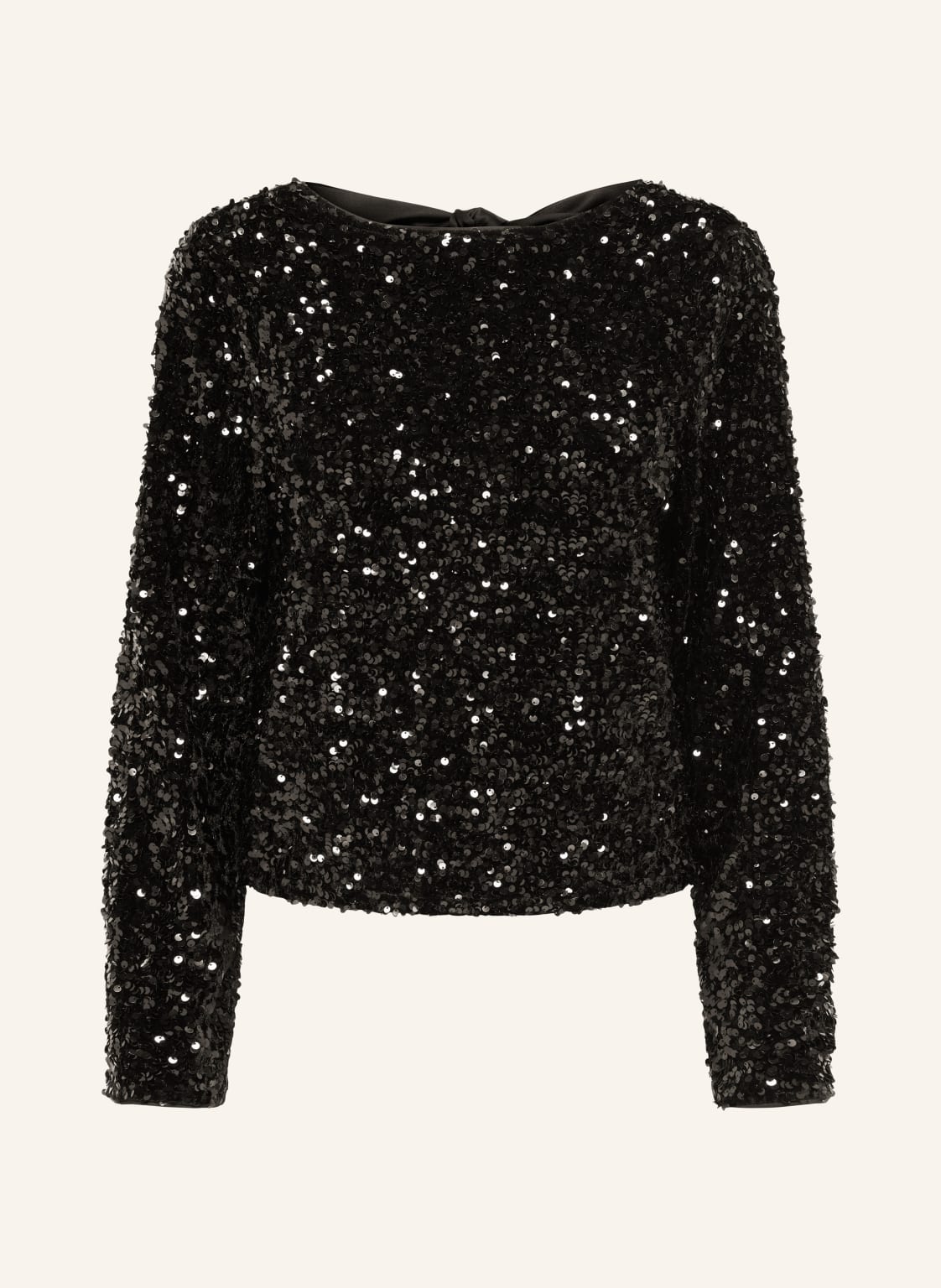 Only Bluzka Z Długim Rękawem I Cekinami schwarz