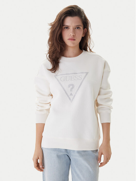 Guess Bluza W6RQ16 KB681 Écru Regular Fit