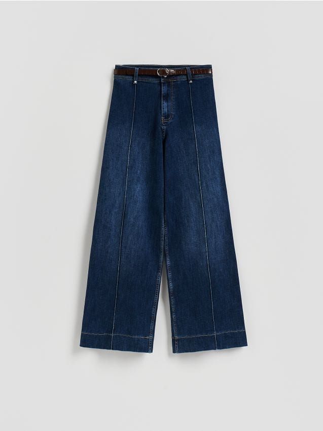 Reserved - Jeansy z paskiem - niebieski