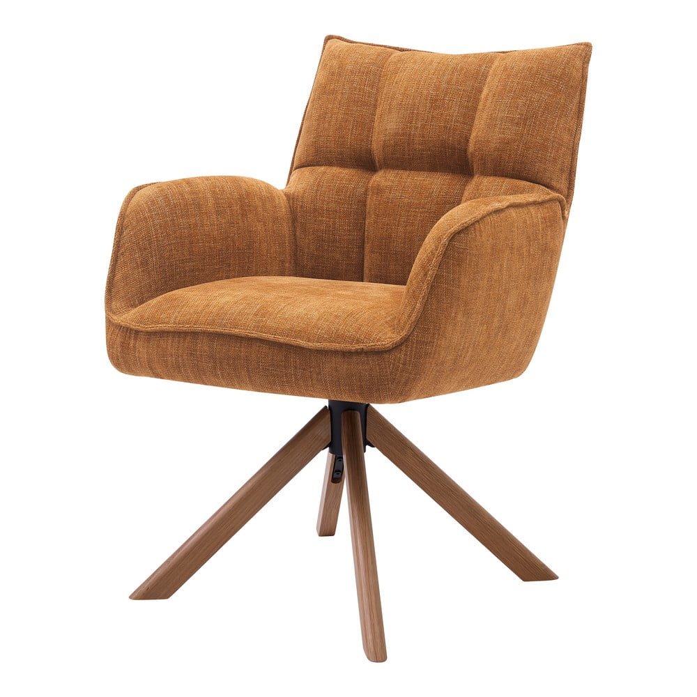 Pomarańczowe tapicerowane fotele jadalniane zestaw 2 szt. Marilla – Unique Furniture