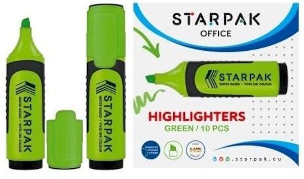 Starpak Zakreślacz zielony (10 szt)
