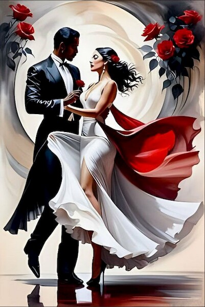 Diamentowa mozaika Tańczaca para 30x40cm 2001725