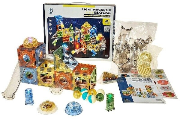 Klocki magnetyczne ze światłem