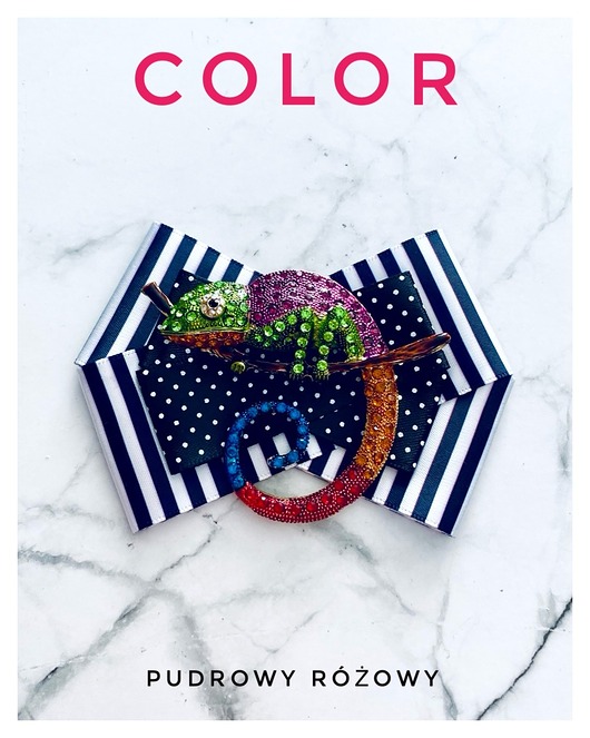 Brosza z Ogromnym Kameleonem Kolekcja COLOR