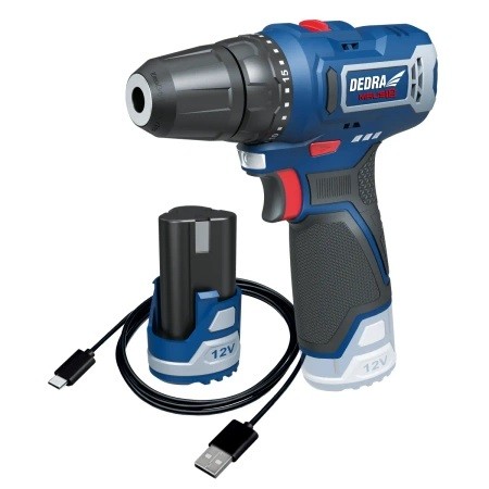 DEDRA WIERTARKO-WKRĘTARKA AKUMULATOROWA 12V 1*2.0AH