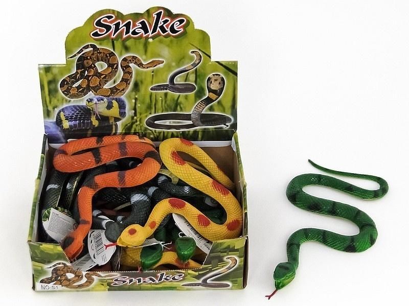 Wąż gumowy 26cm Mix - figurka