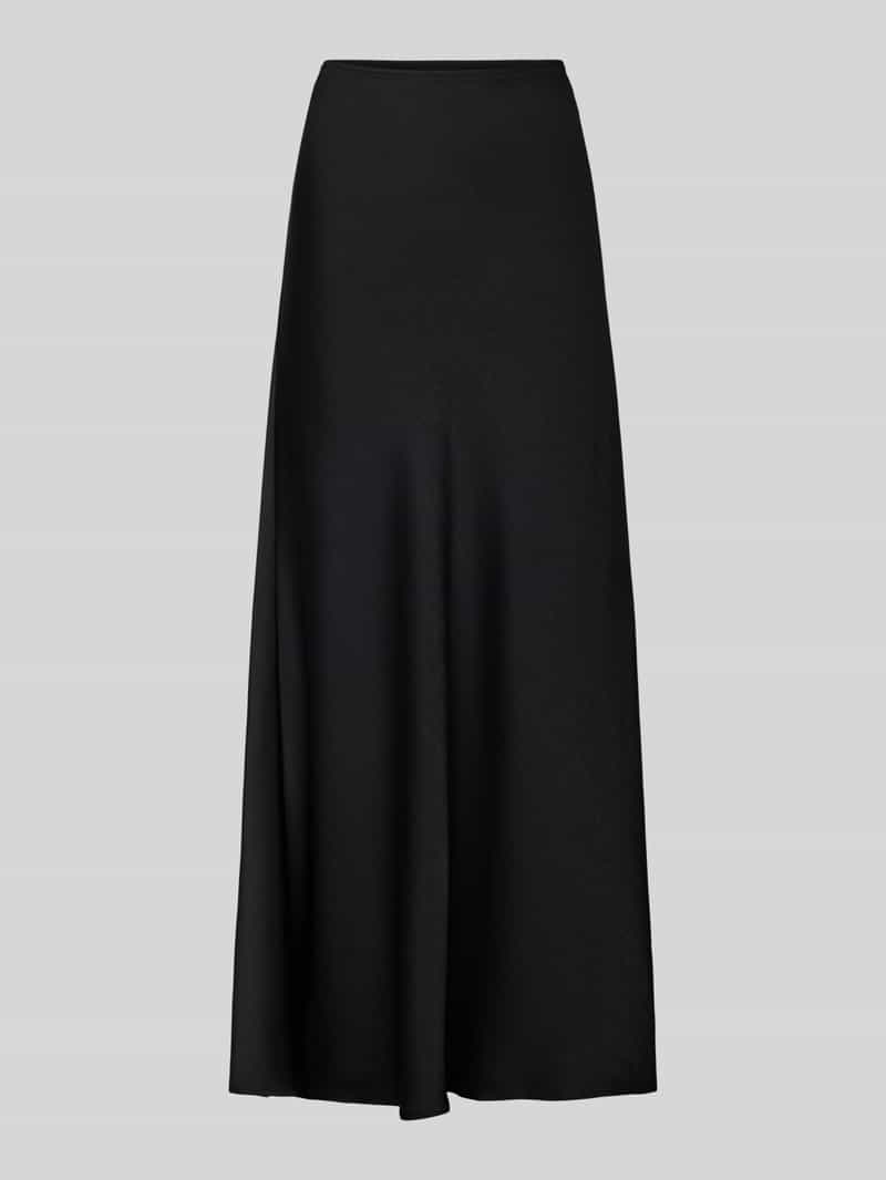 Długa spódnica z satyny z elastycznym pasem model ‘Vicky’