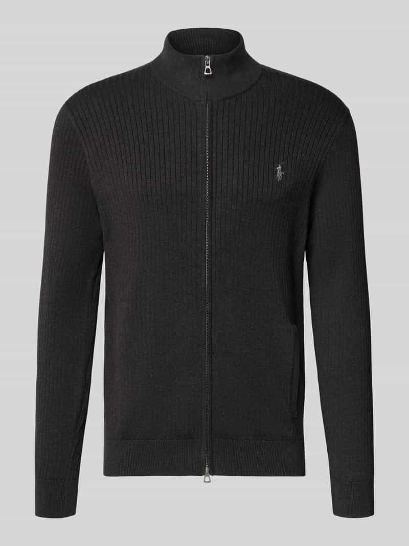 Kurtka z dzianiny z zamkiem błyskawicznym