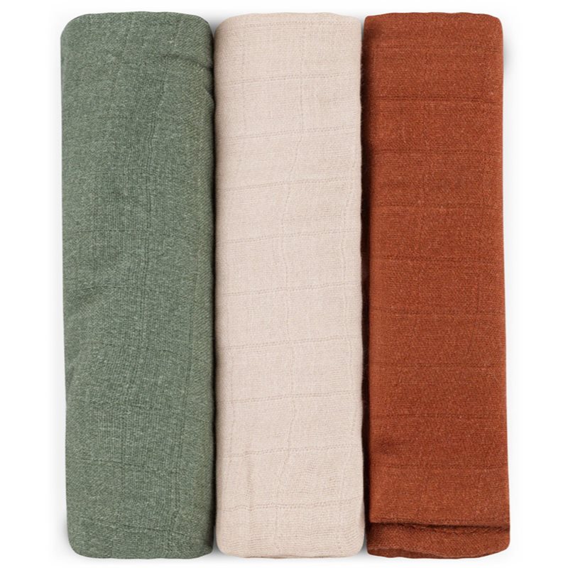 Petite&Mars Moussy pieluchy wielorazowe Earth Tones 68 x 68 cm 3 szt.