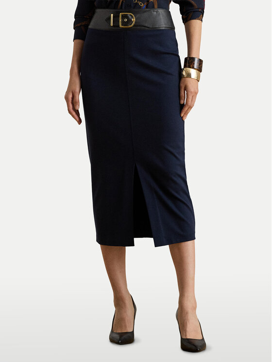LAUREN RALPH LAUREN Spódnica ołówkowa 200P03729001 Granatowy Regular Fit