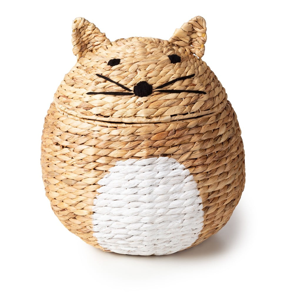 Dziecięcy kosz na zabawki z hiacyntu wodnego w naturalnym kolorze ø 40x43 cm Cat – Compactor