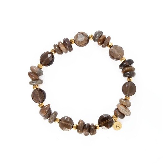 Bransoletka w pięknych brązach - Wersja Pozłacana