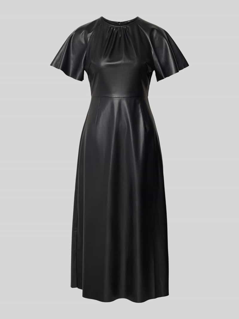 Sukienka midi z imitacji skóry