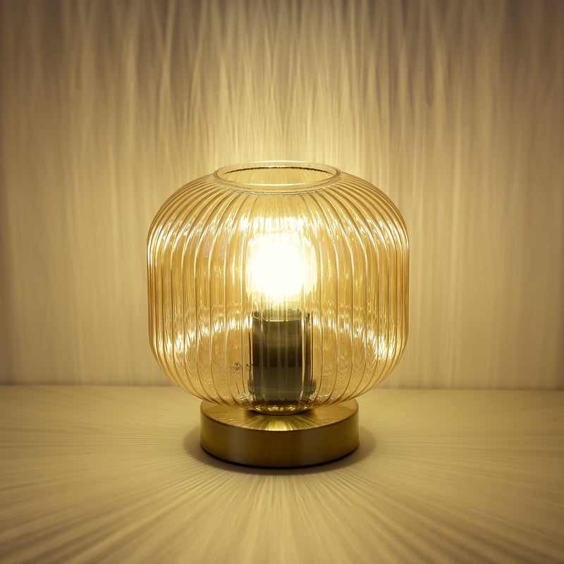 Lampa stołowa Dipsy bursztyn E27 Inspire
