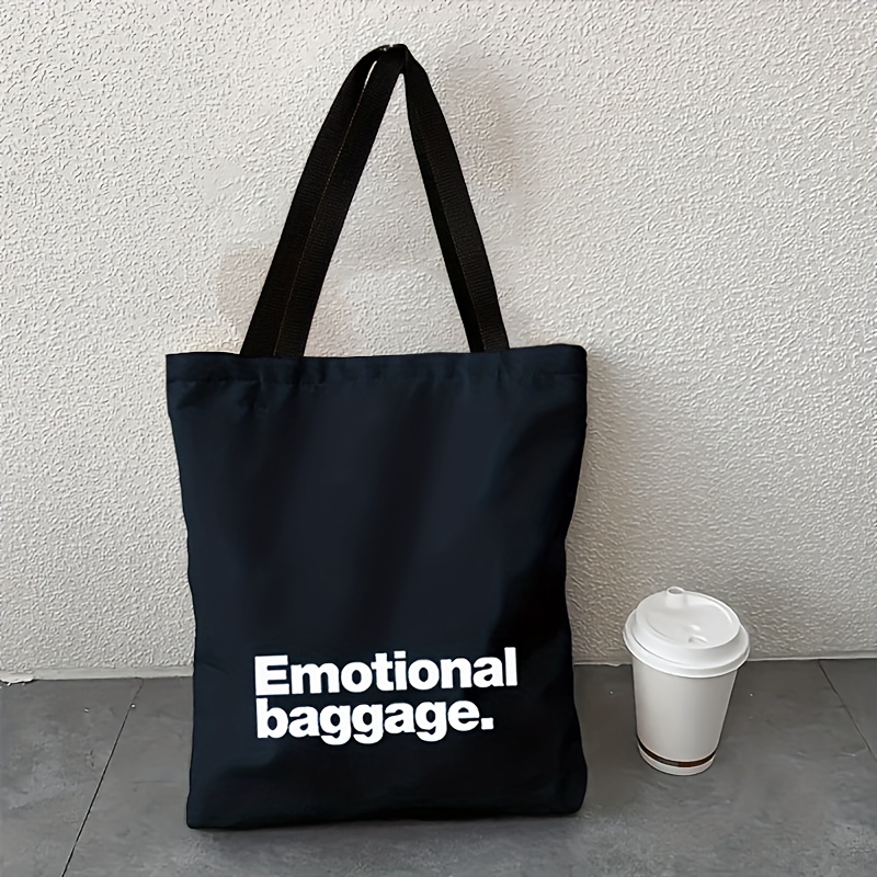 TEMU Damska Torba Emocjonalna z Napisem 