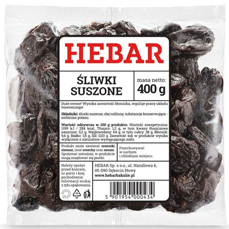 HEBAR ŚLIWKA KALIFORNIJSKA 400G