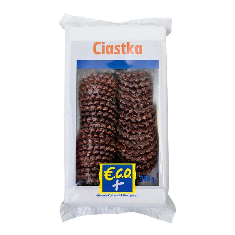 €.C.O.+ ciasteczka opakowanie uniwersalne ciasteczka agatka w polewie kakaowej 500g