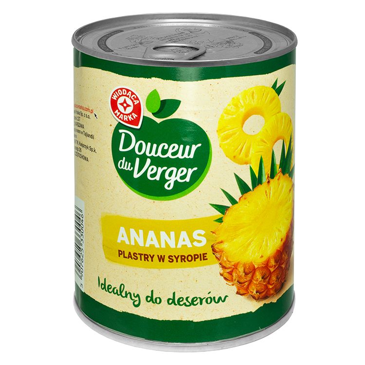WM ananas plastry w lekkim syropie 565g/340g
