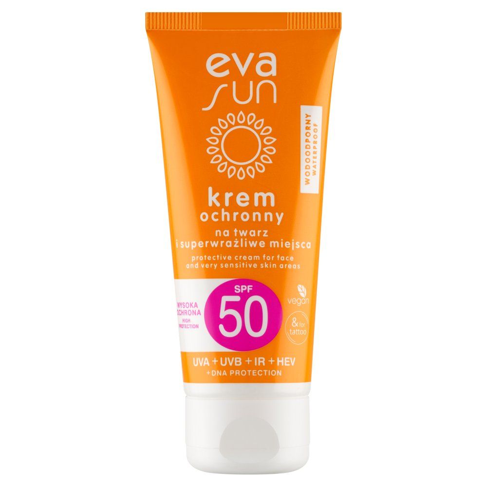 Eva Sun Krem ochronny na twarz i superwrażliwe miejsca SPF 50 50 ml